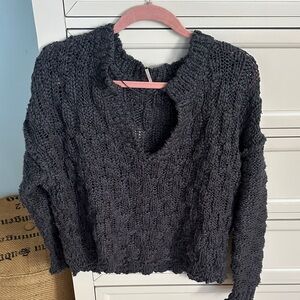 Like new Cozy Free People Gray Knit Sweater